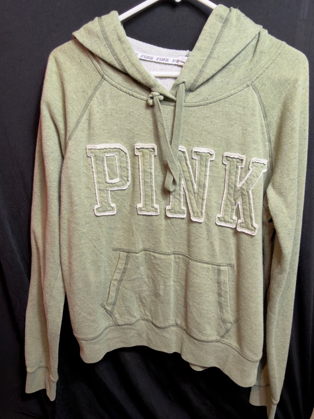 Vintage PINK Victoria's Secret Sage Green Pullover Hoodie